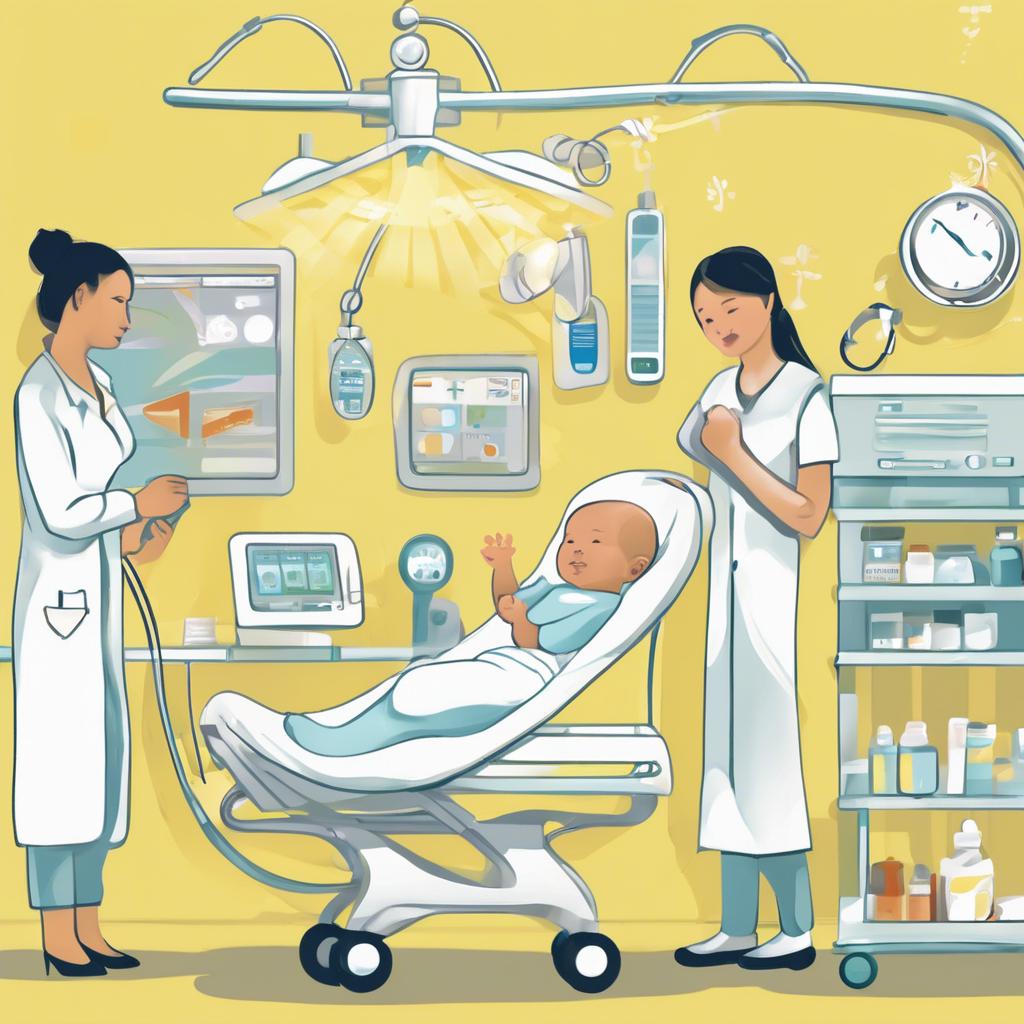Zażółcenie skóry z diagnostycznymi narzędziami medycznymi.